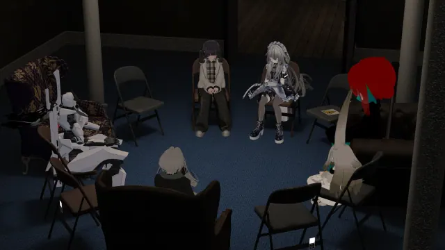 椅子を並べて話し合う団体の活動風景